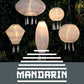 Mandarin 30cm White Round Lantern with Tassels