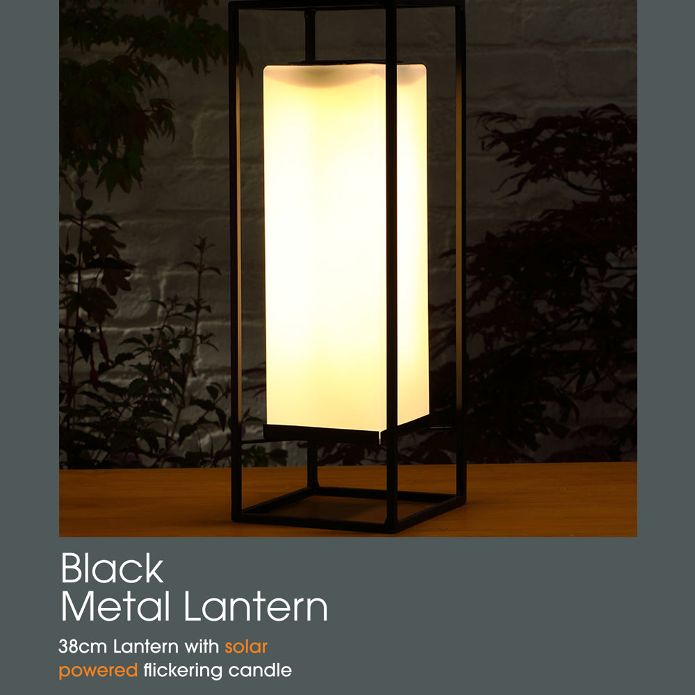 PE & Black Metal Lamp