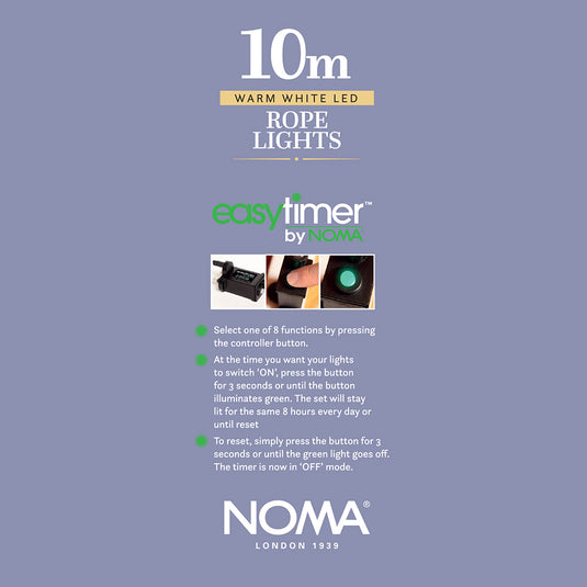 10m Warm White Micro Rope Cable Light - 400 LEDs