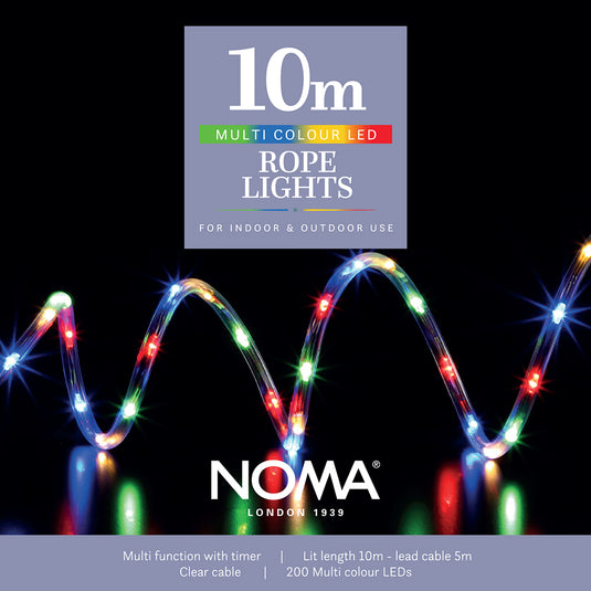 10m Multicolour Micro Rope Cable Light - 400 LEDs