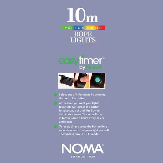 10m Multicolour Micro Rope Cable Light - 400 LEDs