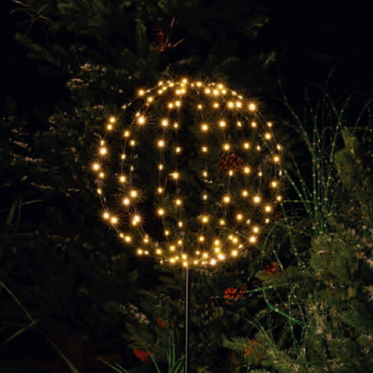 34CM Globe Metal State With Warm White LEDS - Connectable