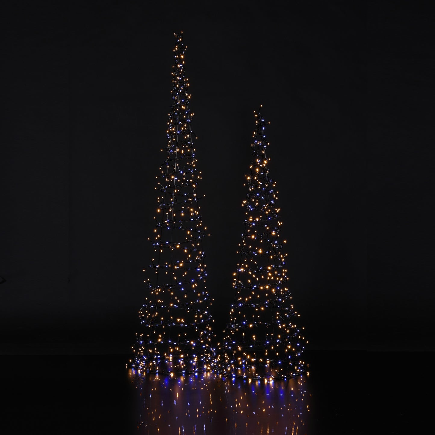 Paris By Night - Set of 2 Spiral Trees (120cm and 90cm)