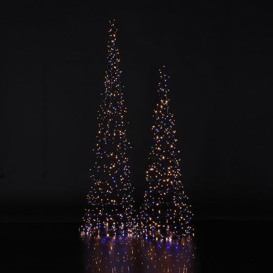 Paris By Night - Set of 2 Spiral Trees (120cm and 90cm)