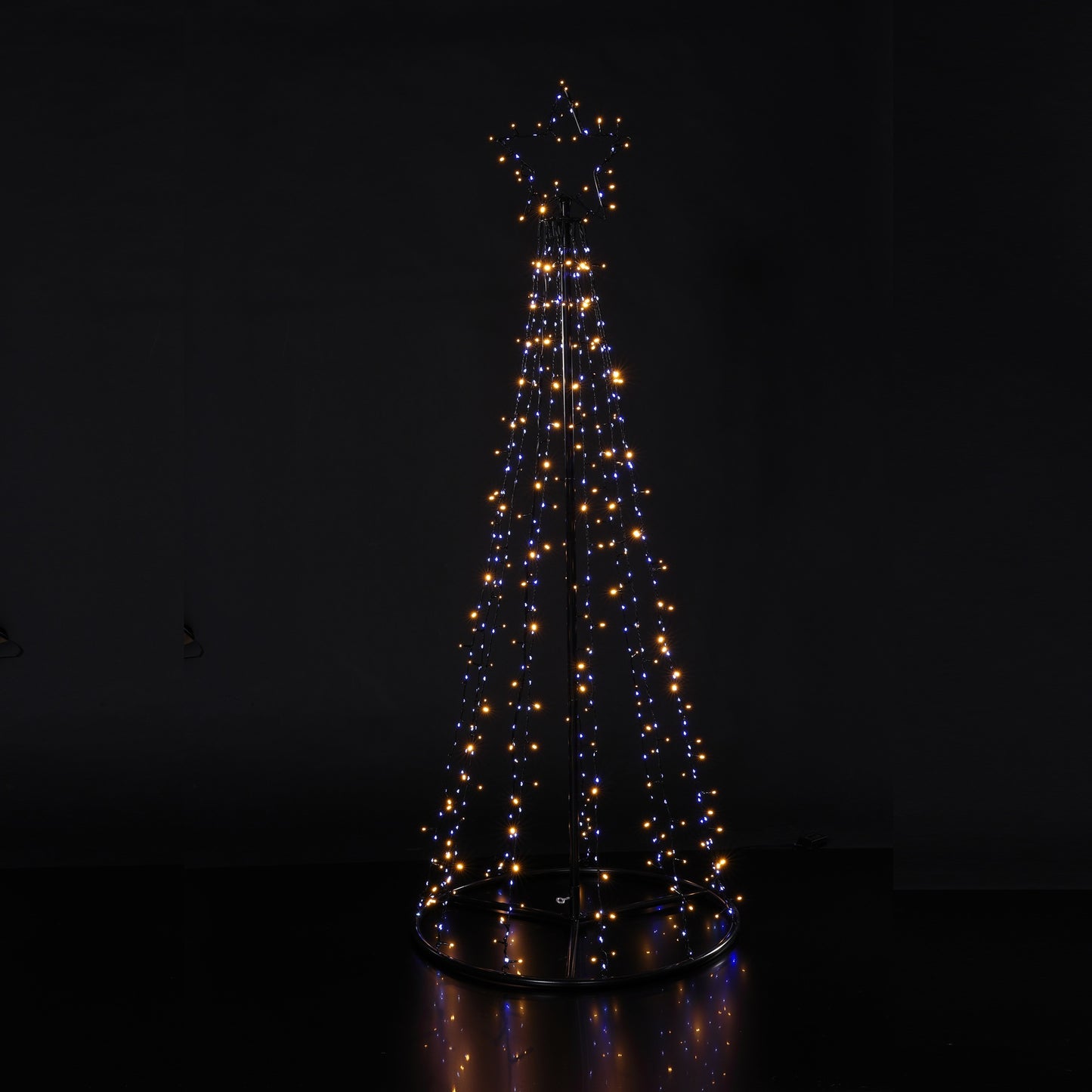 Paris By Night - Cone Tree With Star (1.6m)
