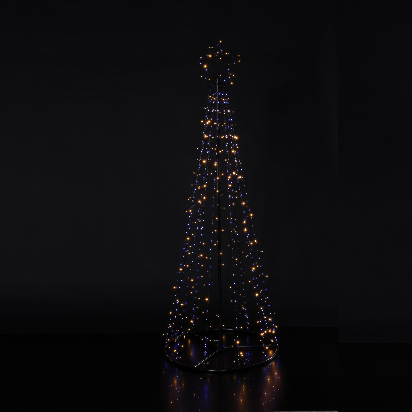 Paris By Night - Cone Tree With Star (1.8m)