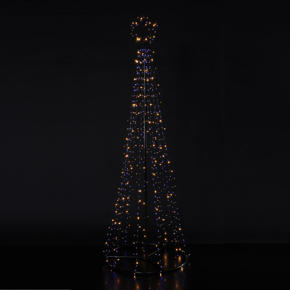 Paris By Night - Cone Tree With Star (2.1m)