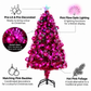 Hot Pink Fibre Optic Tree With Pink Baubles