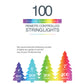 100 Colour Changeable Remote Controlled String Lights with Green Cable