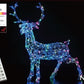 1.4M Colour Changeable White Rattan Woburn Stag - 300 LEDs