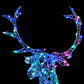 1.4M Colour Changeable White Rattan Woburn Stag - 300 LEDs