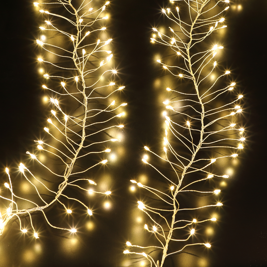 720 Warm White Micro Cluster Lights With Silver Wire