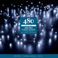 480 White Micro String Lights with Green Cable