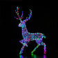 2M Colour Changeable White Rattan Highland Stag - 320 LEDs
