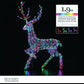 2M Colour Changeable White Rattan Highland Stag - 320 LEDs