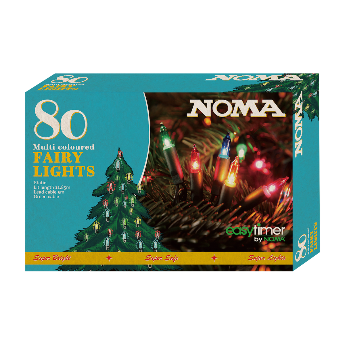80 Multi Coloured LED Classic Lights