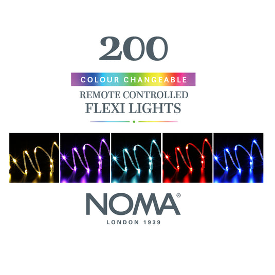 200 Colour Changeable Flexi Wire Lights with Clear Cable