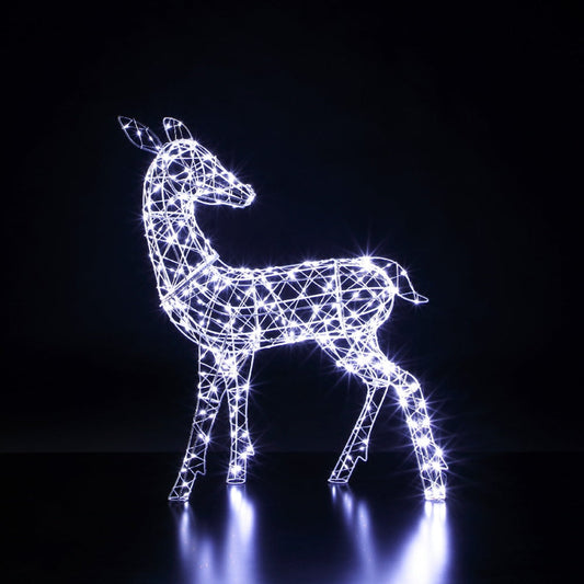 95cm White Frame Richmond Deer - 340 Flexi Wire LEDs
