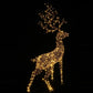 2.4M Duo Bulb Brown Wicker Standing Stag