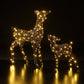 80cm Brown Wicker Dear and Fawn - 180 Flexi Wire LEDs