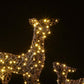 80cm Brown Wicker Dear and Fawn - 180 Flexi Wire LEDs