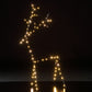 90cm Black Metal Stick Deer - 75 Warm White LEDs