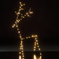90cm Black Metal Stick Deer - 75 Warm White LEDs