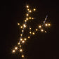 90cm Black Metal Stick Deer - 75 Warm White LEDs