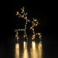 Set of 2 Black Metal Stick Deer - 50 LEDs