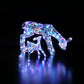 25cm Iridescent Dear And Fawn - 70 White LEDs
