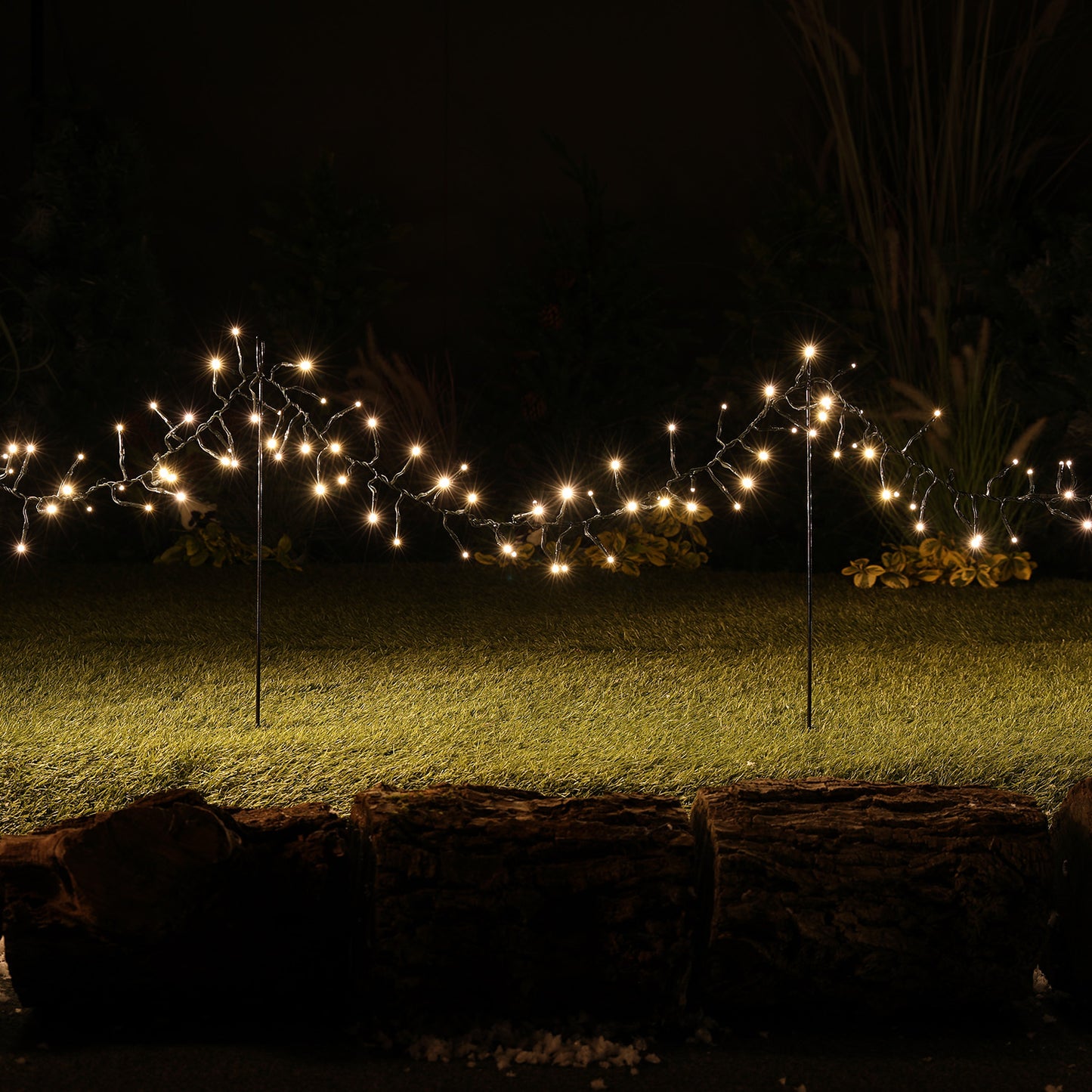 45cm Black Metal String Light Poles - Set of 12