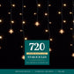 720 Warm White Star Icicle Lights with Clear Cable