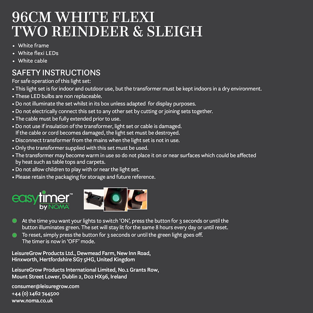 Flexi Light Two Reindeer & Sleigh