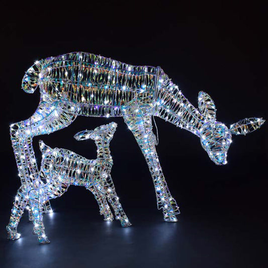 Iridescent Woburn Deer & Fawn