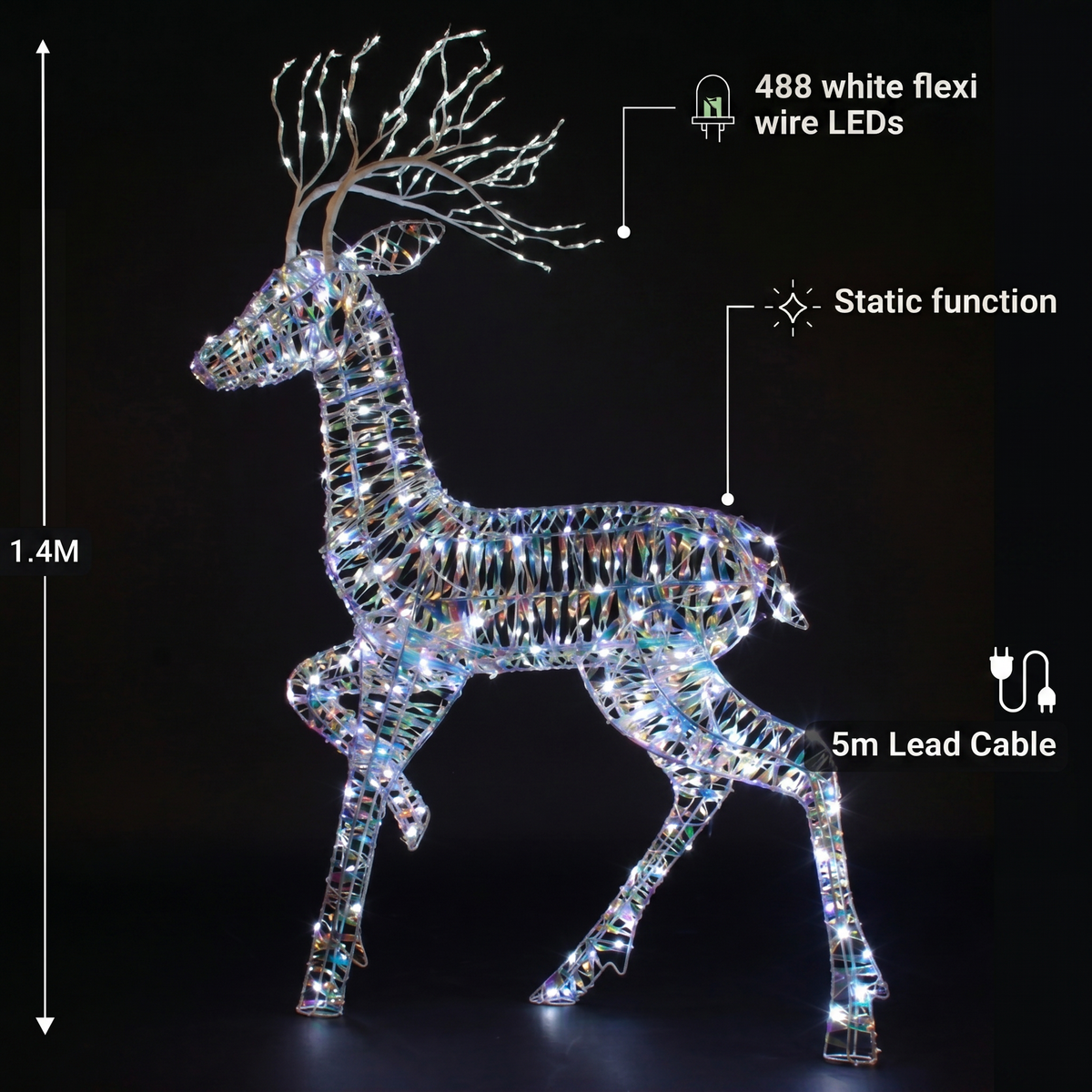 1.4M Iridescent Richmond Stag