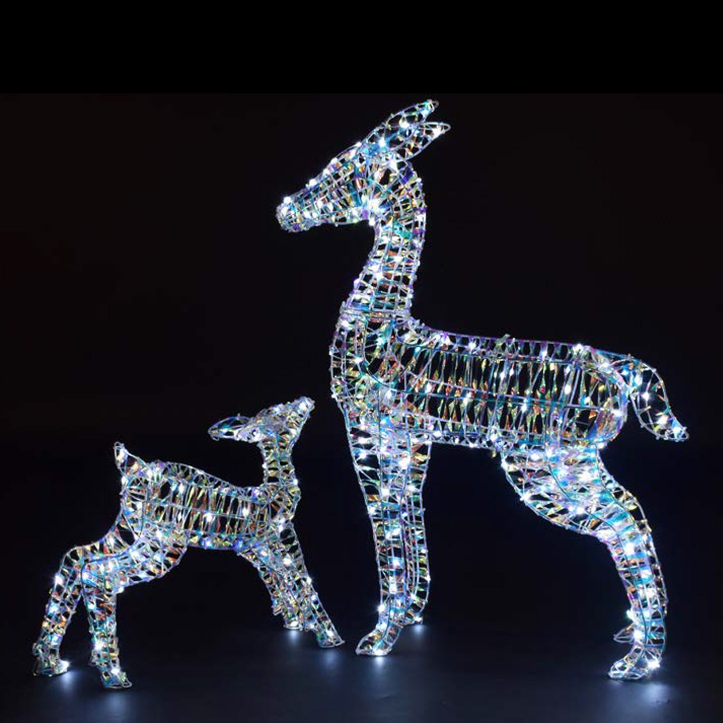 90CM Iridescent Richmond Deer & Fawn