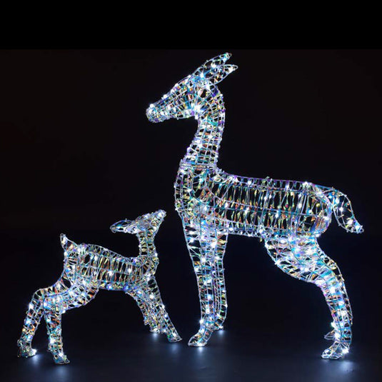 90CM Iridescent Richmond Deer & Fawn