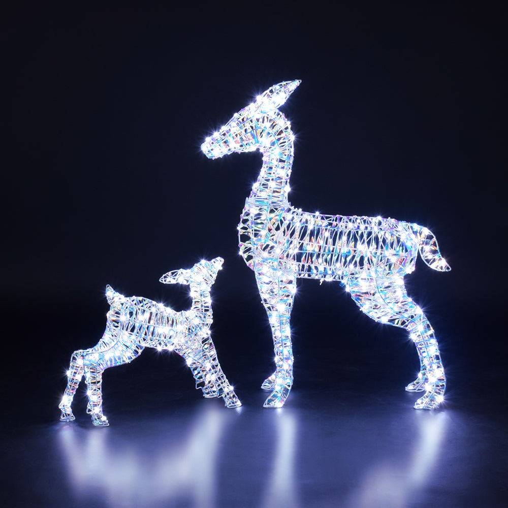 90CM Iridescent Richmond Deer & Fawn