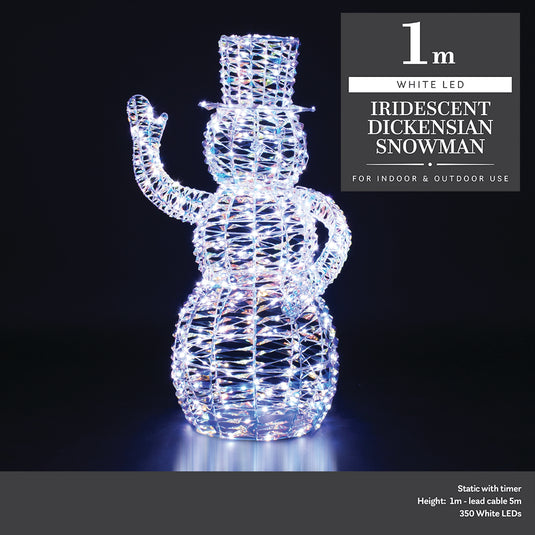 Iridescent Dickensian Snowman