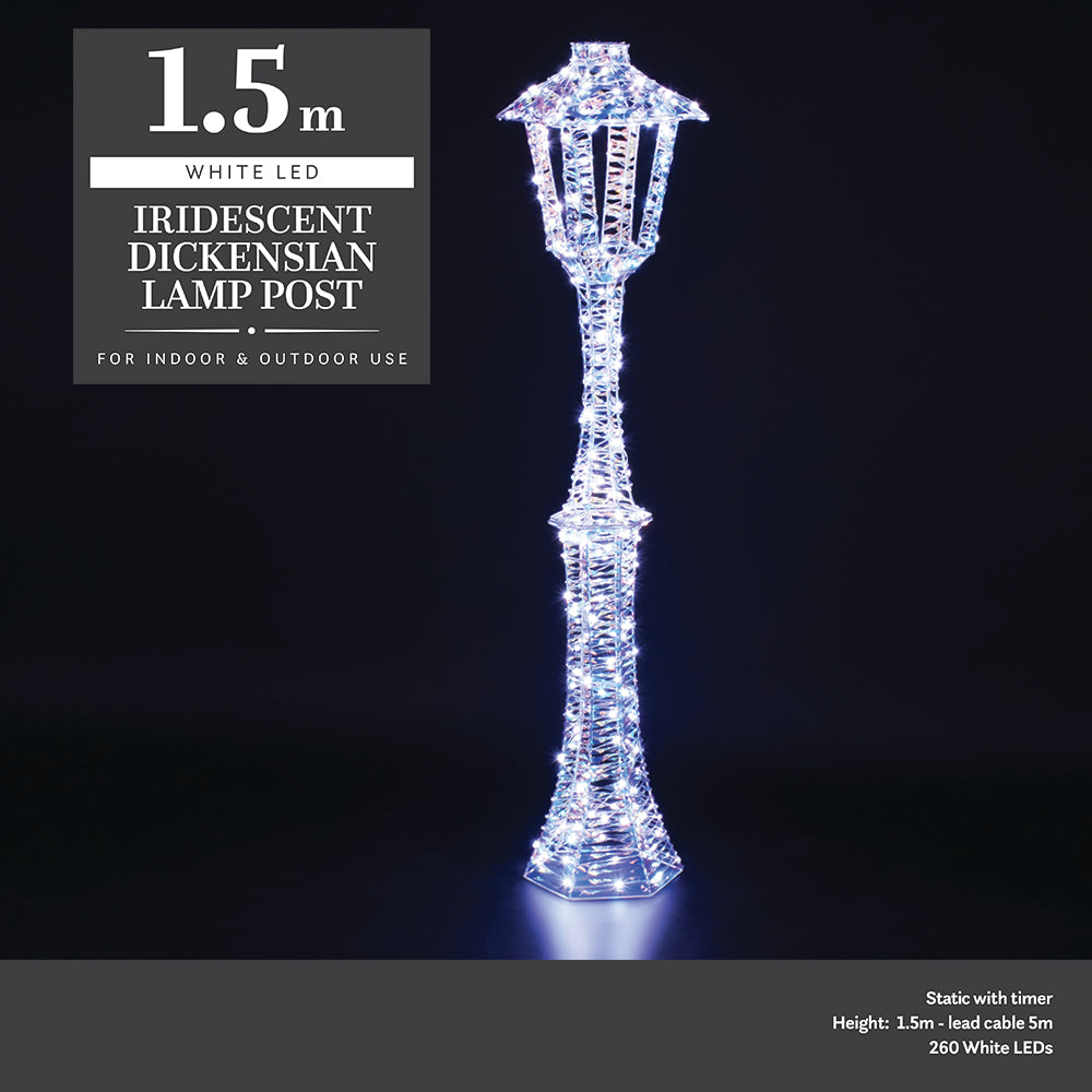 1.5M Iridescent Dickensian Lamp Post