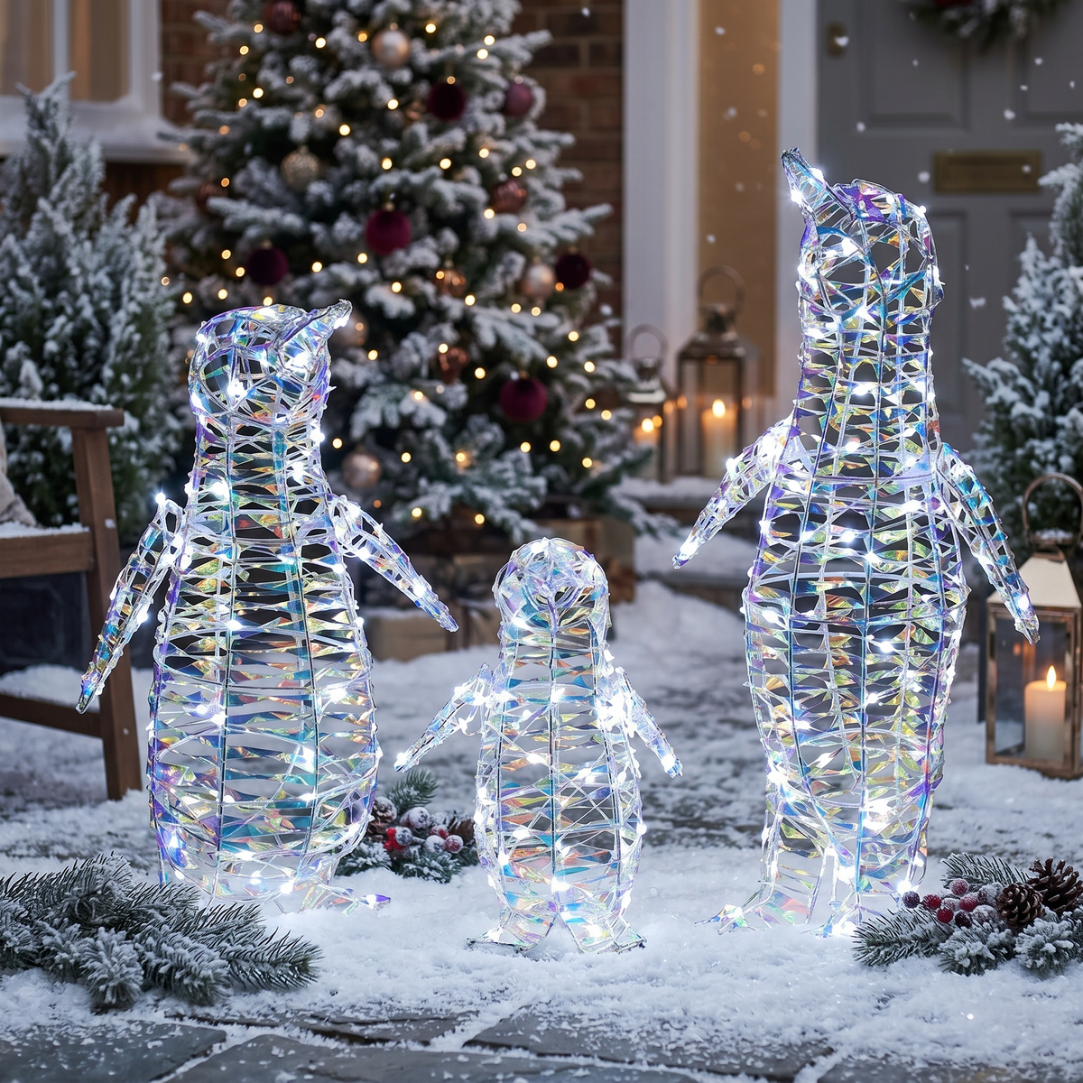 Iridescent Penguin Family