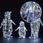 Iridescent Penguin Family