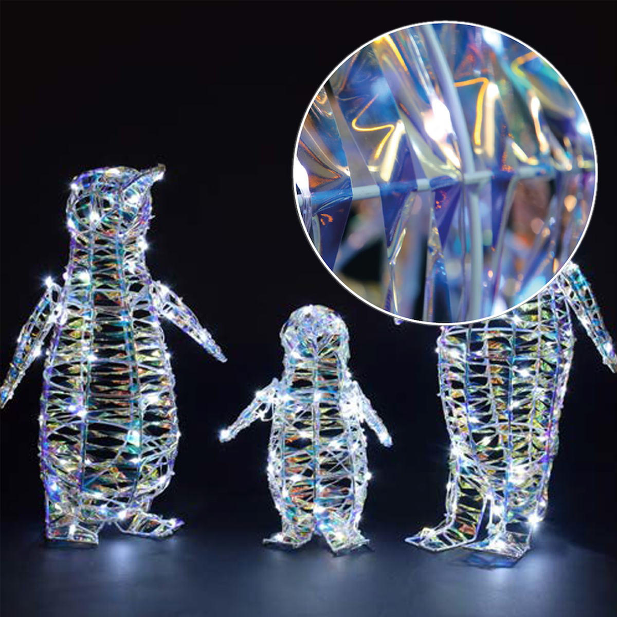 Iridescent Penguin Family