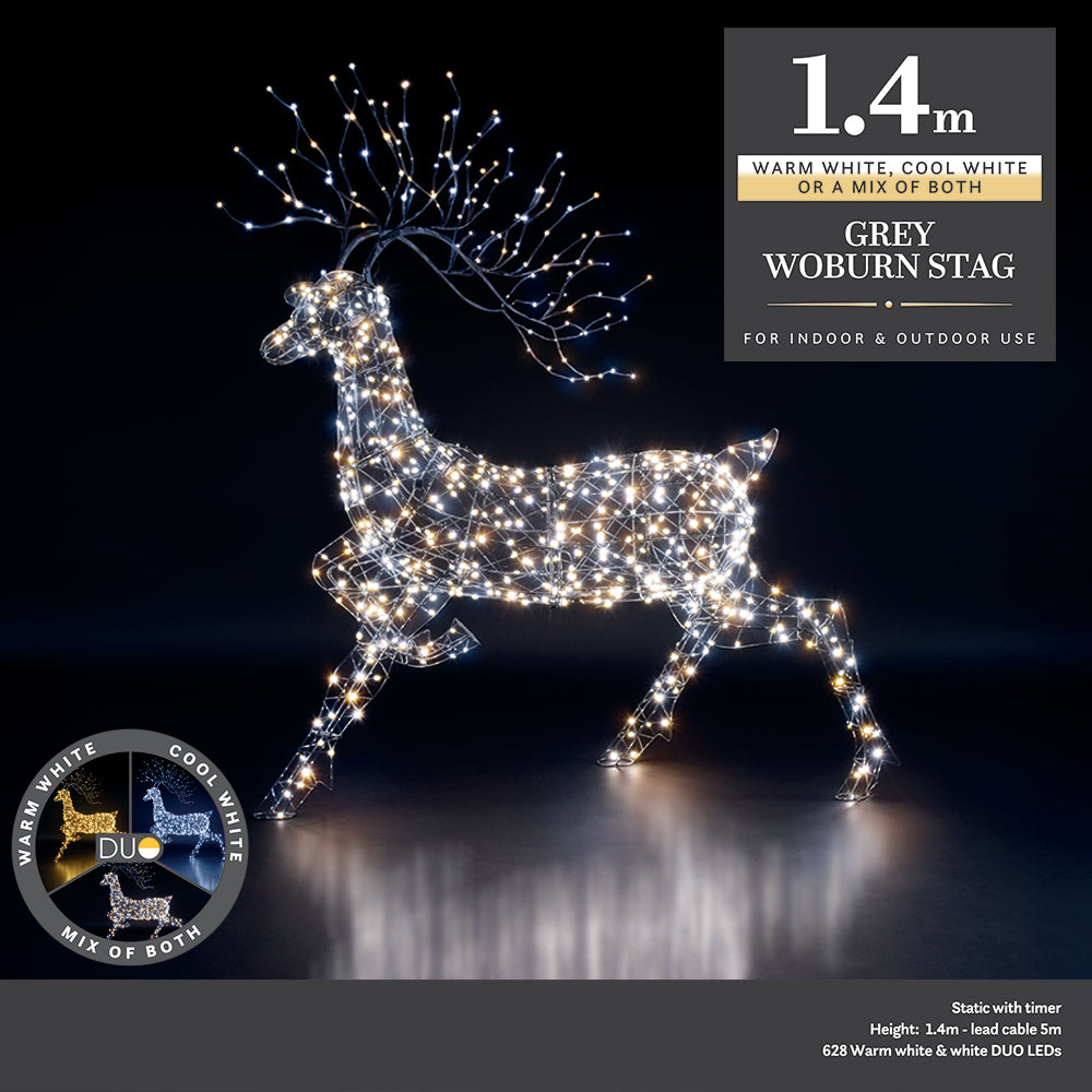 1.4 Grey Flexi Woburn Stag With Branch Antlers