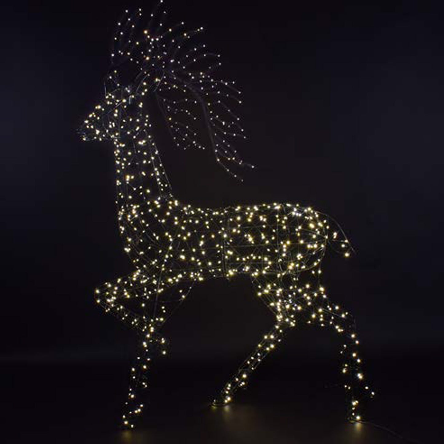 2M Grey Flexi Highland Stag With Branch Antlers