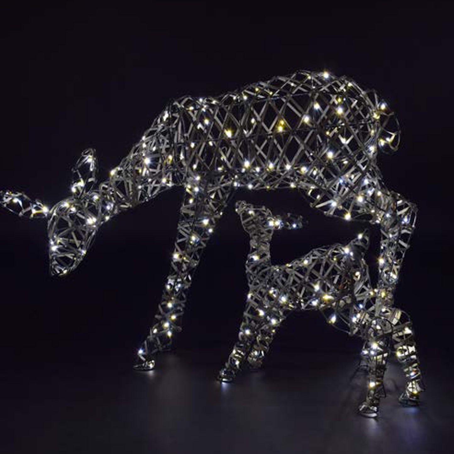 Grey Duo Bulb Rattan Woburn Deer & Fawn