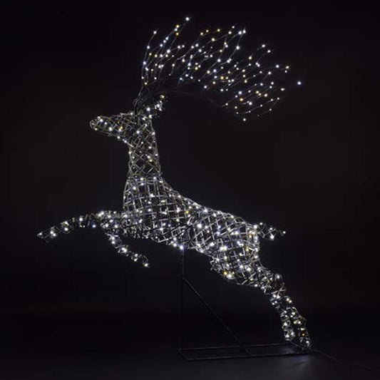 Grey Duo Bulb Rattan Richmond Leaping Stag