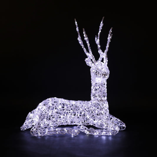 Spun Acrylic Resting Stag