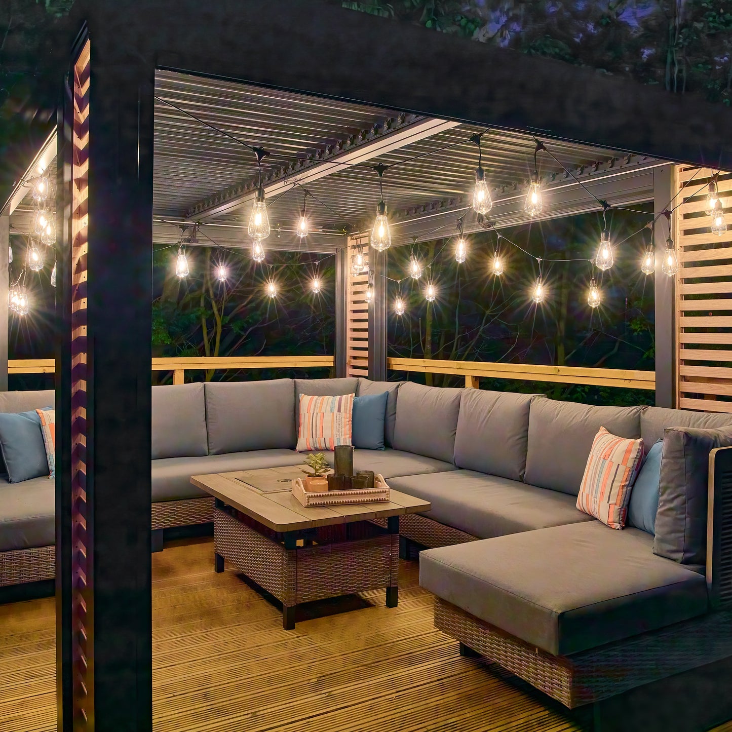 20 Connectable LED Large Edison Festoon with Drop