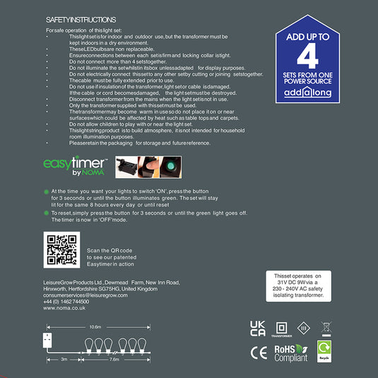 20 Connectable White LED PRO Festoon